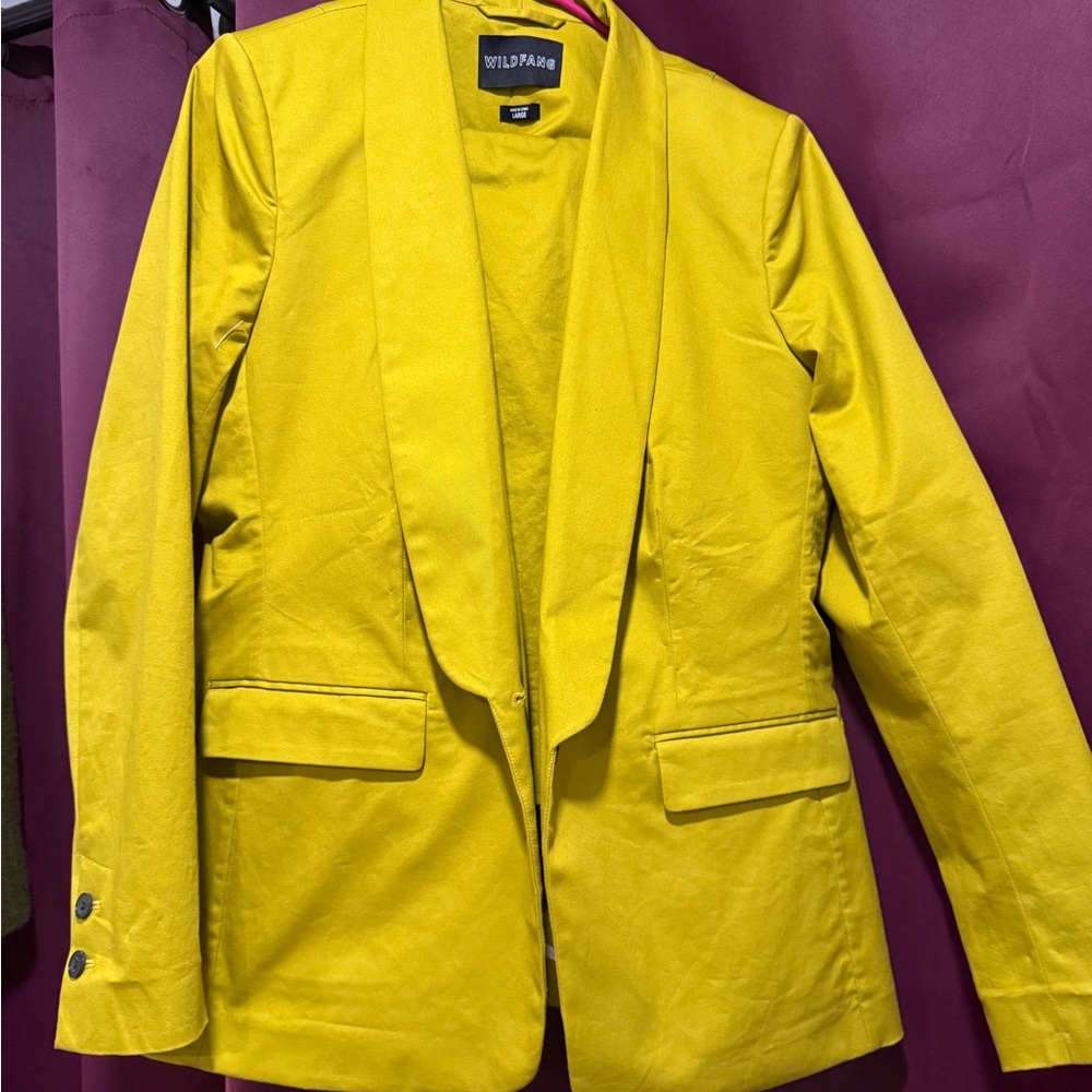 Wildfang Yellow Blazer Jacket